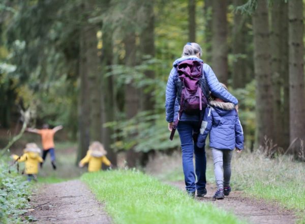 Children Hiking in Nature